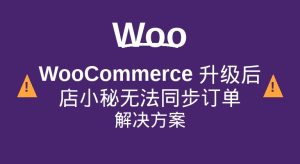 WooCommerce 升级 10.0 之后 店小秘无法同步订单如何解决?